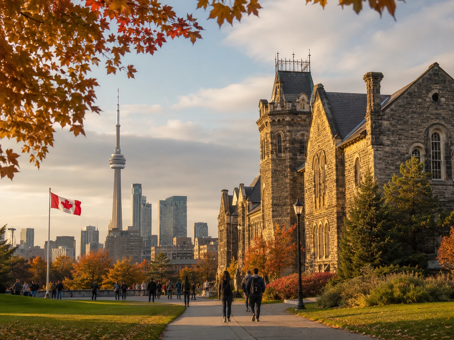 Canada university and city view