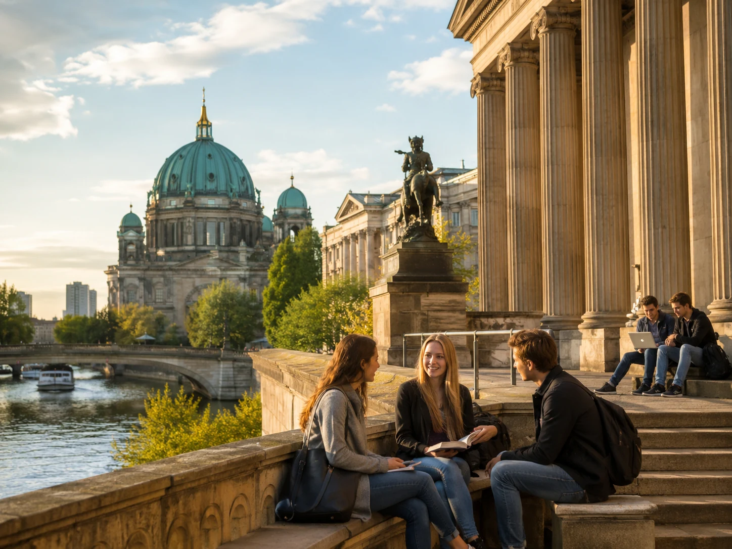 Germany university and city view