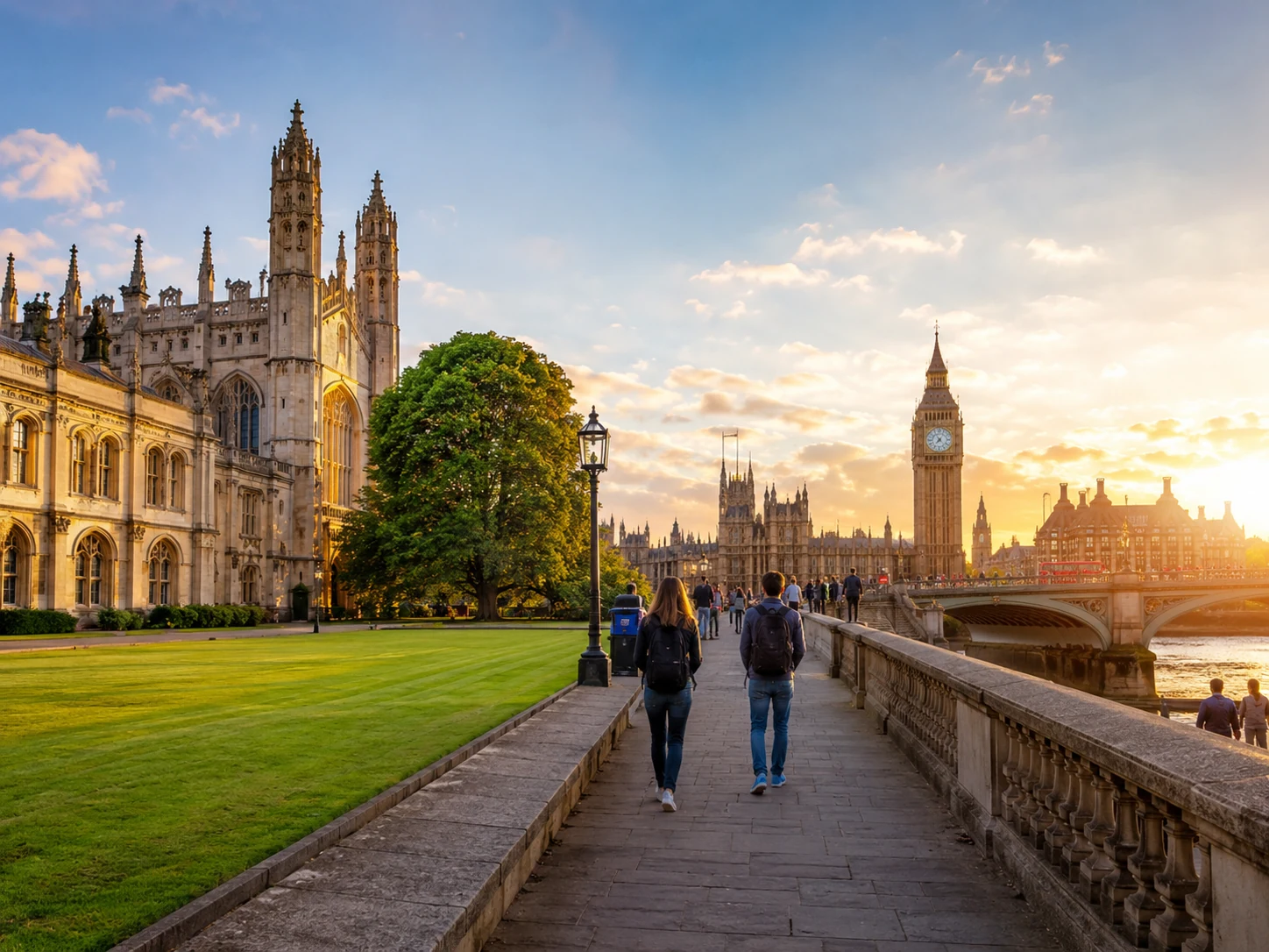 United Kingdom university and city view